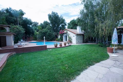 Twin-Home Spanish Estate with Pool and Gardens