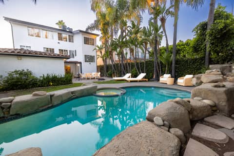 Two-Story Pool Home with Rock Grotto and Sky Terrace
