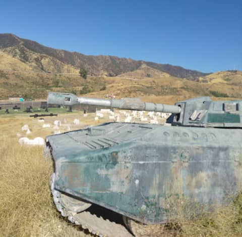 Military-Style Battlefield with Tank and Bunkers, photo 8