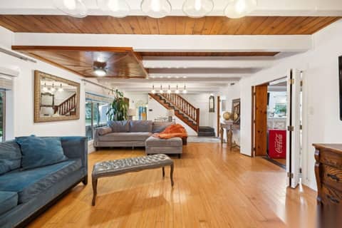Wood-Beamed Ranch Home with Koi Pond, photo 9