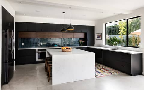 Light-Filled Modern Home with Black Chef's Kitchen