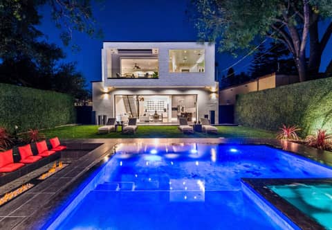 Cubist Modern with Pool and Fire Pit