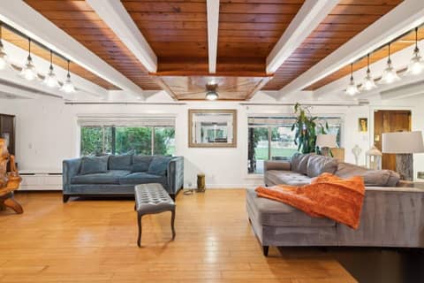 Wood-Beamed Ranch Home with Koi Pond, photo 4