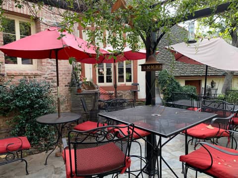 Storybook Tudor Mansion with Library and Courtyard